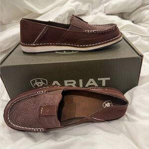 Ariat Women’s Embossed Brown Slip-On Loafers